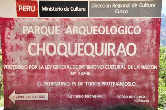 Entrando na trilha para as ruínas de Choquequirao, no Peru